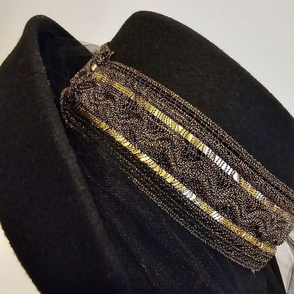 Vintage Bollman Black Wool Felt Church Derby Hat main image 5